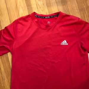 Boys red adidas short sleeve shirt size 12